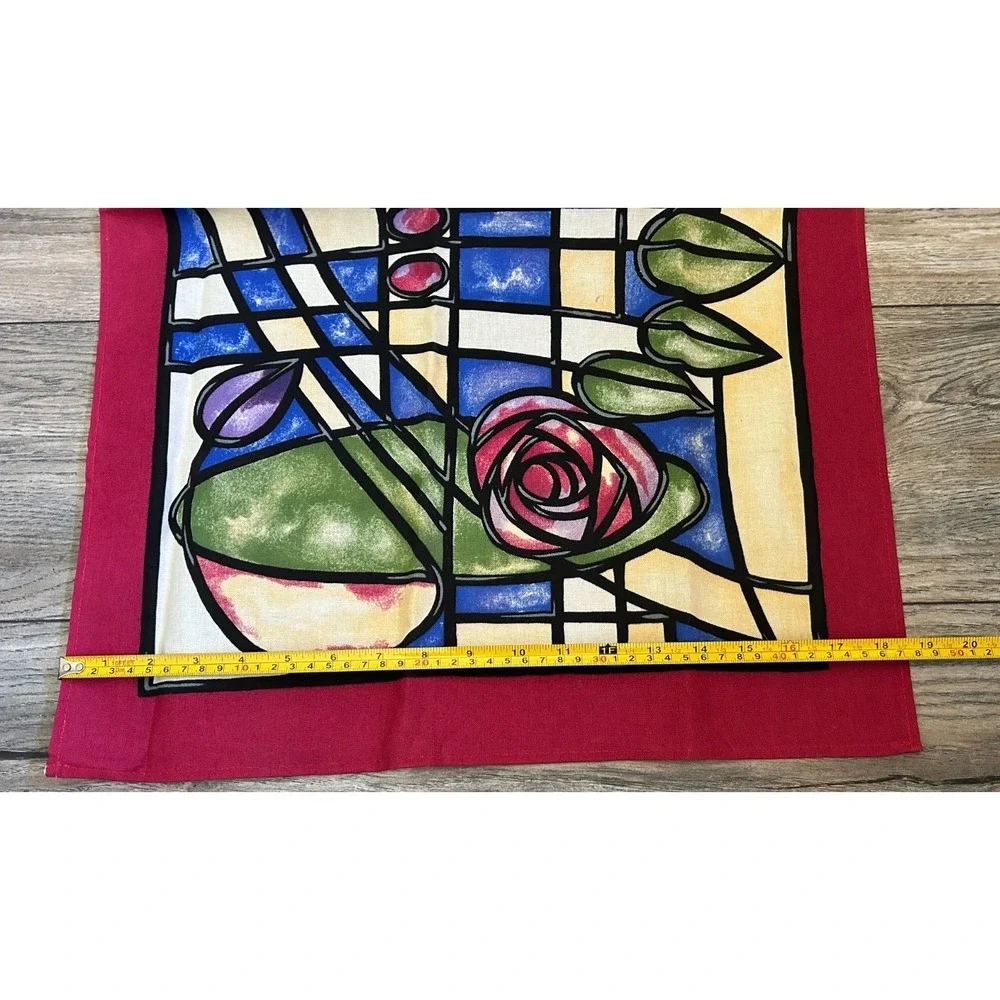Past Times Charles Rennie Mackintosh Rose Cotton Tea Towel Art Nouveau Glasgow